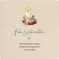 Weihnachten Finest Unverpackte Quadratische Weihnachtskarte Mit Umschlag Kerzen