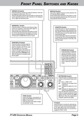 YAESU FT-450 Transceiver Operation Manual Operation Guide, TOUGH BINDING - Imagen 5 de 5