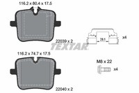 Bremsscheiben-BremsbeläGe-Kit Textar 2203901 BMW 34208092823 BMW 34216885187