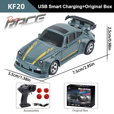 KF20 164 High Speed Drift RC Auto 24G 4WD Ferngesteuert Desktop Mini GTR Racing 