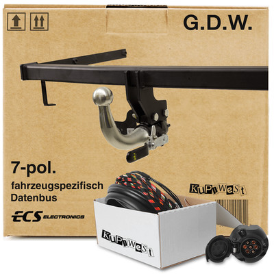 Für Doblo 510/511/360/361 G.D.W. Anhängerkupplung abnehmbar & 7poliger E-Satz