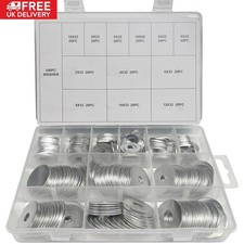 Image of 240 Pcs Large Flat Washer Set, 304 Stainless Steel Flat Penny Washers Assortment
