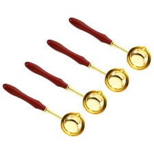 5" Wax Seal Spoon, 4Pcs Vintage Wax Sealing Melting Spoon, Dark Red