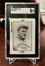 Nap Lajoie 1913 NATIONAL GAME SGC 5 Cleveland Indians RARE. nice looking card!