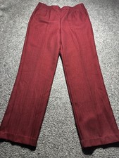 Alfred Dunner Pants Women Sz 10 Mulberry Elas...