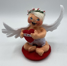 Vintage Annalee Angel Doll Love Heart Figurine w/ Wings