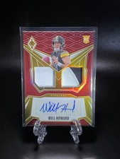 2025 Panini Phoenix - Will Howard /99 red dual rookie patch auto # DRP-WHD