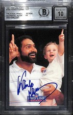 Franco Harris Steelers HOF Signed 1991 Pro Line Portraits Card Beckett Auto 10