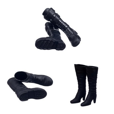 1/6 halbhohe Damenstiefel Schuhe für 12 Actionfigur