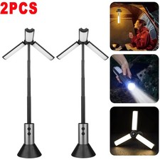 1-2PACK Portable Telescopic LED Camping Lantern Flashlight Lamp USB Rechargeable
