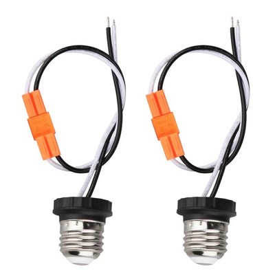 E26 Socket Adapter 2 Pack Light Bulb Socket Pigtail Screw in Male Light Socke...