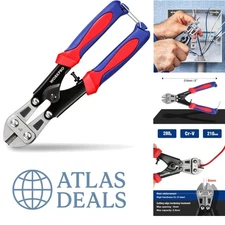 Compact 8-Inch Alloy Steel Bolt Cutter: Ergonomic Design for Easy Handling