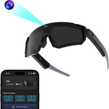 AI Smart Glasses with Camera 4K, Video Running Glasses with Voice Control &