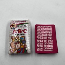 VTG Creative Child Games ABC Flash Cards Deck Teddy Bear Teddybear 1970s