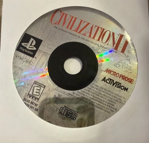Civilization II Sony PlayStation 1 PS1 Video Game Activision - DISC ONLY Tested