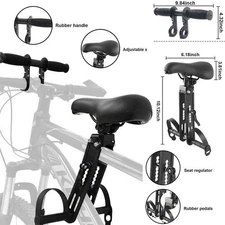 Kids Bike Seat Front Mounted + Handlebar Detachable Front Mounted Toddler Seat