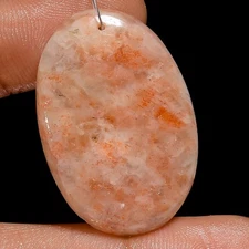 100% Natural Sunstone Oval Cabochon Drilled Gemstone 31.5 Ct. 33X22X4 mm A-35190