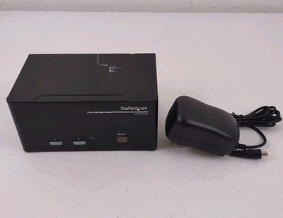 StarTech 2 Port Triple Monitor DVI USB KVM Switch with Audio & USB 2.0 Hub