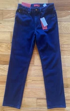FDJ Love Dressing Dark Blue Straight Jeans Petite Size 8P Mid Rise  NWT