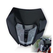 Dirt Bike LED Headlight - Universal Motorcycle Enduro Headlight - LED Black