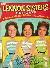 VINTAGE UNCUT 1963 LENNON SISTERS PAPER DOLLS 'COUNTY FAIR'~#1 TOP REPRODUCTION