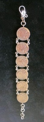 Taxco Buffalo Nickel 7½'' Bracelet 6 Authentic Coins & 925 Sterling Silver 36gNEW