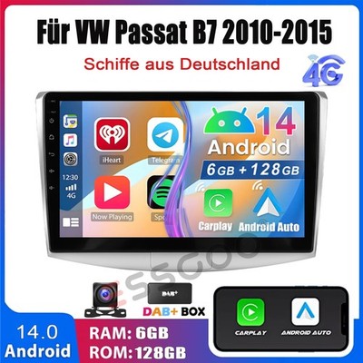 DAB+ Autoradio 8 Core Für VW Passat B7 CC 2010-2015 Android 15 Carplay GPS KAM