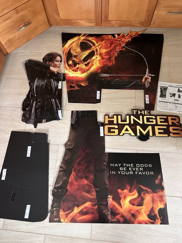 NEW 2012 The Hunger Games Cardboard Merchandiser Standee Floor Display RARE