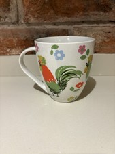 Cath Kidston Large Colourful Chicken Cockerel Hen Rooster Crush Floral Mug -