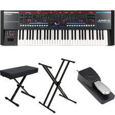 Roland JUNO-X 61-key Synthesizer Essentials Bundle