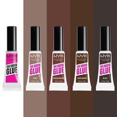 NYX PROFESSIONAL MAKEUP The Brow Glue, Extreme Hold Tinted Eyebrow Gel - Taupe