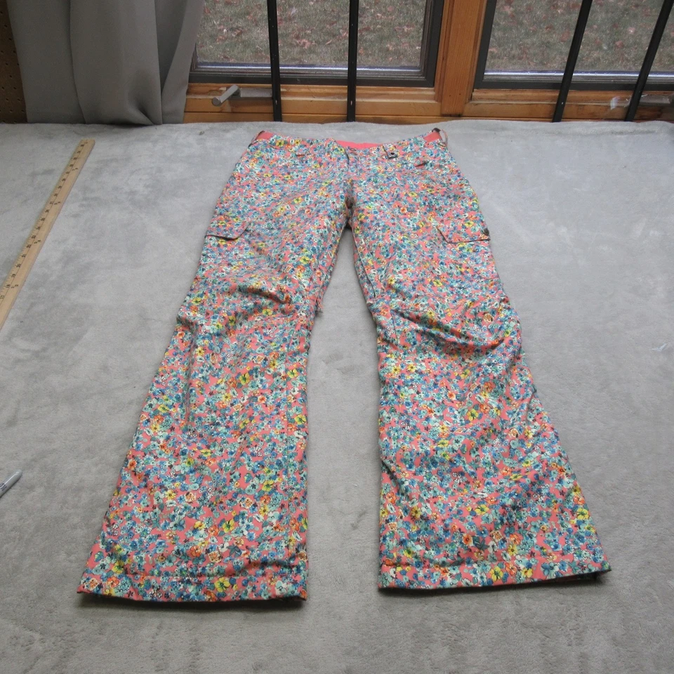 Pantalón Burton Nieve Niñas Grande 14/16 Rosa Floral Esquí Impermeable Aislado 30x27 Foto 2 de 4