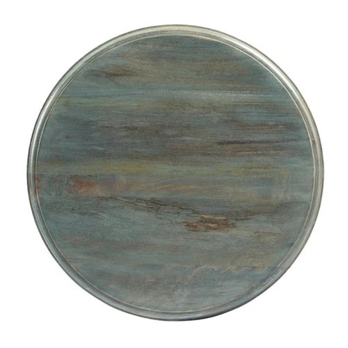 Butler Specialty Company Dani Solid Wood Pedestal 16"W Accent Table - Gray - Picture 6 of 7