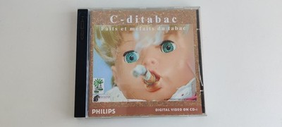 Rare Anti Smoking C-ditabac faits et mefaits du tabac Philips CDI Cd-i 