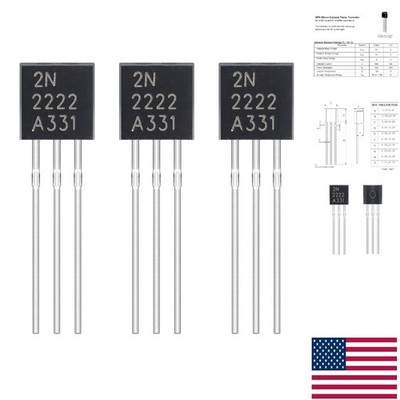Bulk 200 NPN TO-92 Silicon Transistors, 60V/800mA - Perfect for Student Projects