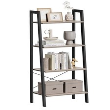 4-Tier Ladder Shelf Bookcase Storage Unit, 22 Inch Wide, Freestanding