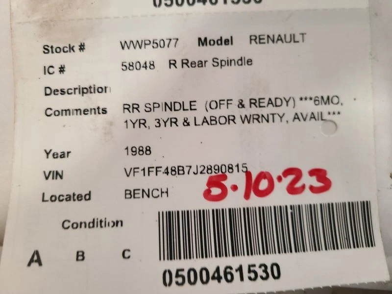 Frenos traseros de nudillo/tambor para 90-92 MONACO 1706664 Foto 3 de 3