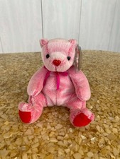 TY Beanie Baby - ROMANCE the Valentines Day Bear 7 inch MWMTs  Tag Protector