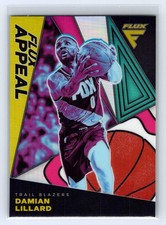 2022-23 Panini Flux #4 Damian Lillard Flux Appeal Silver Portland Trail Blazers