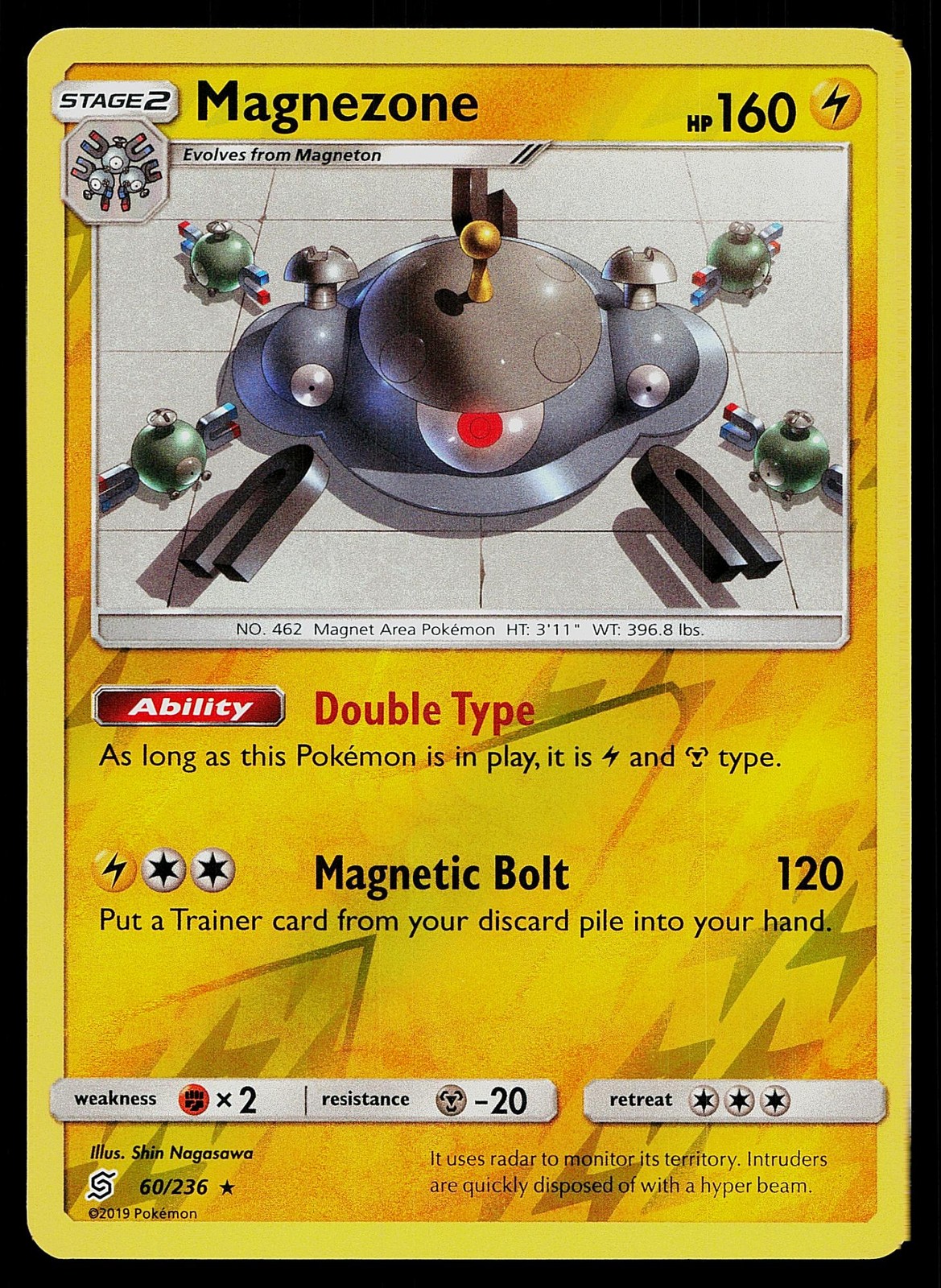 Pokemon Card Unified Minds Magnezone 60/236 Rare Reverse Holo