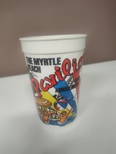 Vintage 1984 Myrtle Beach Pavilion And Amusement Park Rollercoaster Plastic Cup