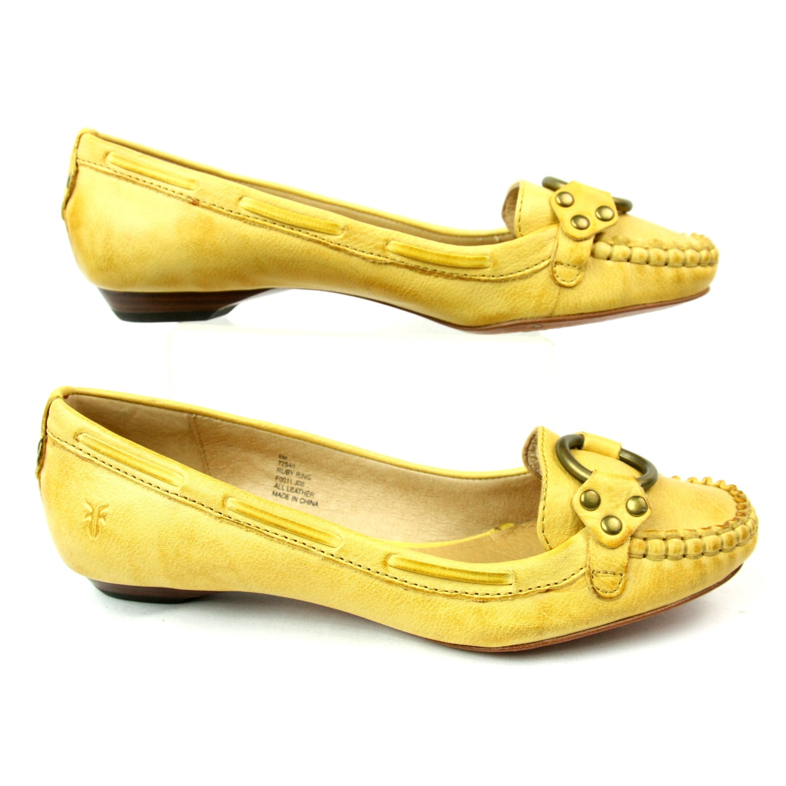 Frye Ruby Ring Yellow Leather Loafers Moccasins S… - image 5