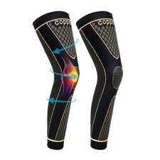 Copper Full Leg Sleeves Long Compression Leg Sleeve Knee Sleeves Protect Leg ...
