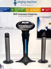Singing Machine ISM1030BT Bluetooth Karaoke Pedestal Machine w/ Speakers Black 