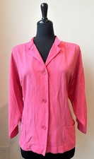 NEW Coldwater Creek Pink Square lightweight Button Up Blazer Style Blouse M