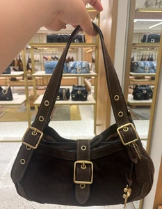 COACH Drifter Shoulder Bag 31 Dark Chocolate CFM44