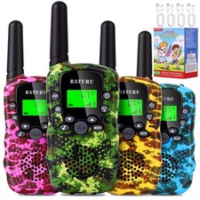 Walkie Talkies for Kids 4 Pack Rechargeable Outdoor Toys Gifts Boys... Fast Ship
