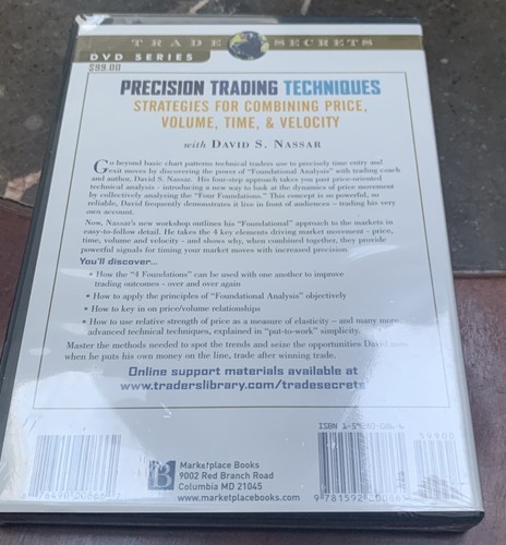 TRADE SECRETS SERIES:David Nassar Precision Trading Techniques DVD-NEW-SEALED! - Picture 2 of 2