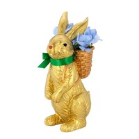 Osterhasen Gold 32 Cm Hoch Mit Korb Osterhase Ostern Hasen Osterdeko Dekofigur