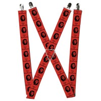 Buckle-Down Suspenders, Che Red Black 1.5-Inch Wide Regular (Us Import)